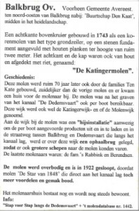 Tekst behorend bij pentekening Katingermolen grondzeiler Tekst behorend bij pentekening Katingermolen grondzeiler