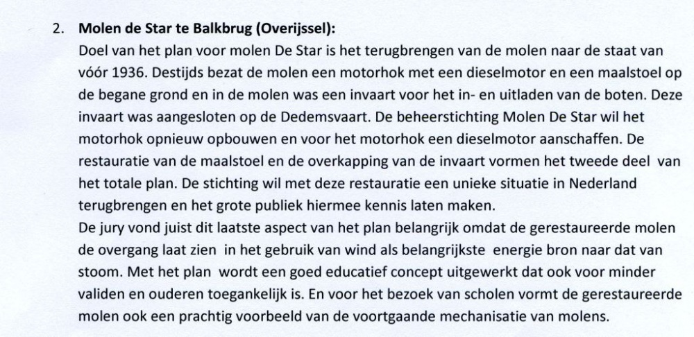 Jury-oordeel Molen De Star